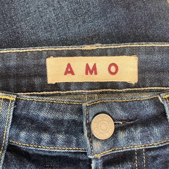 AMO Babe True Blue High Rise Dark Wash Skinny Jeans size 27 - Picture 10 of 11